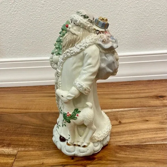 Vintage Palm Tree 2000 Santa Clause Music Figurine We Wish You A Merry Christmas - Picture 9 of 9